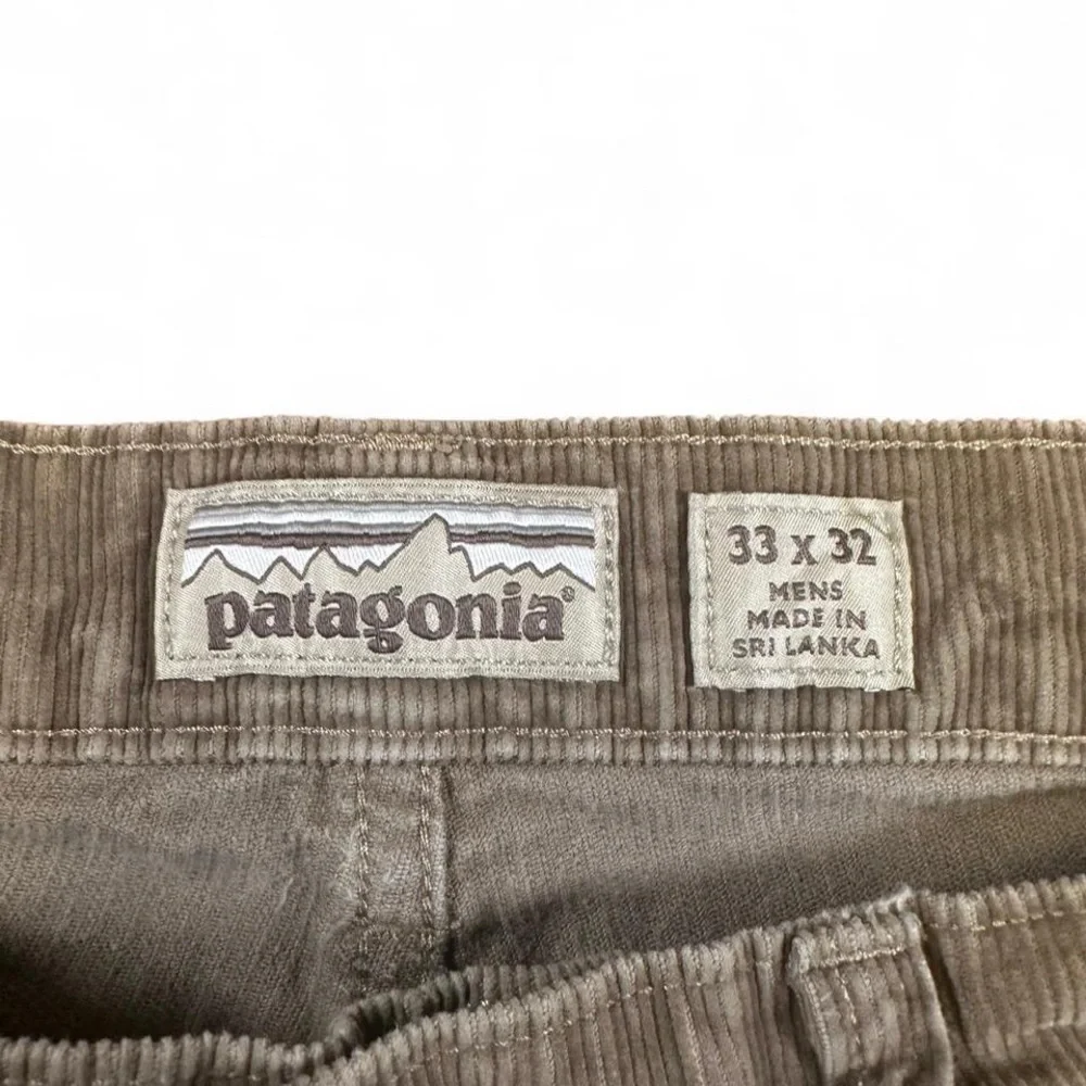 Patagonia Men’s Organic Cotton Straight‎ Leg Brown Tan Corduroy Pants 33x26